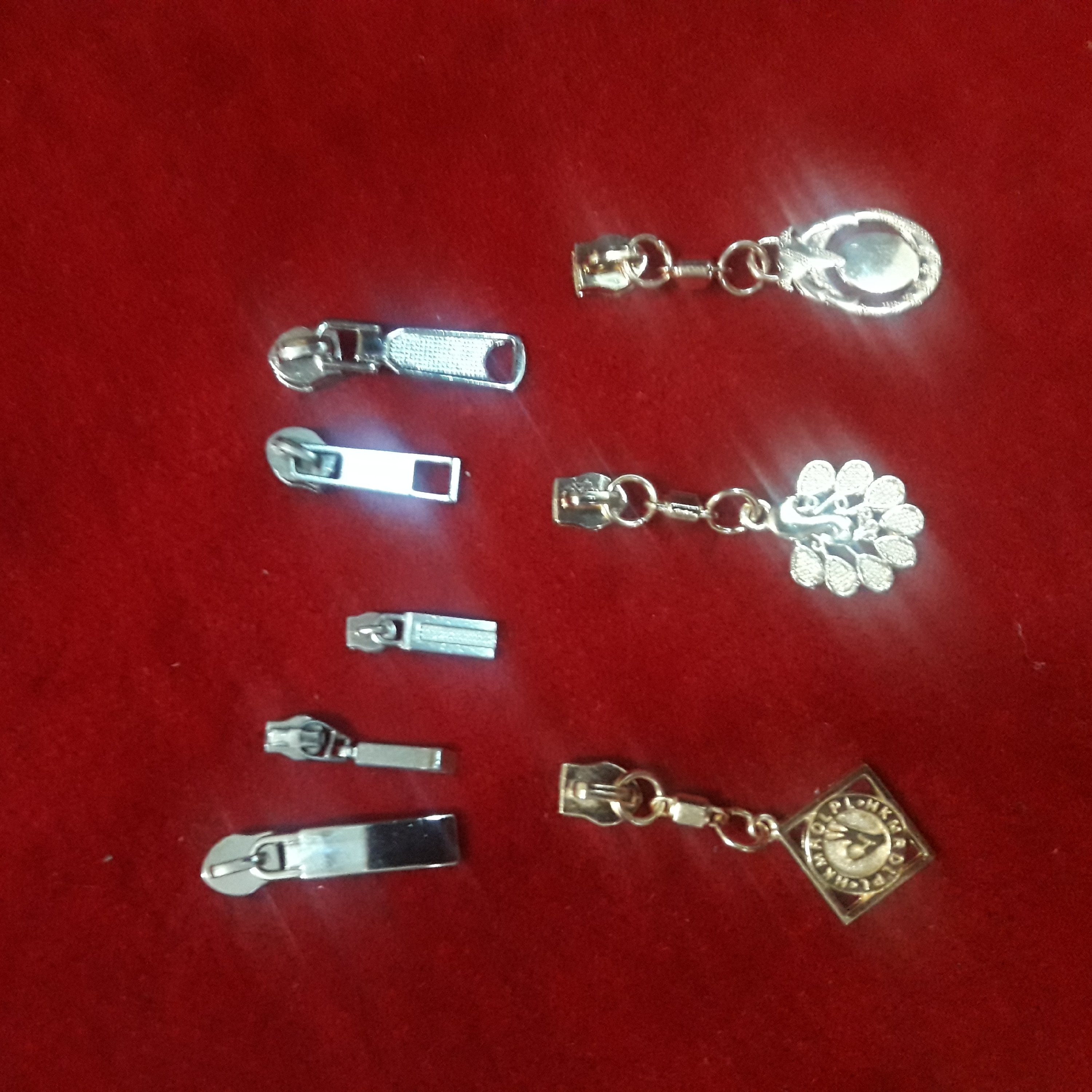 سر زیپ فانتزی رنگ طلایی