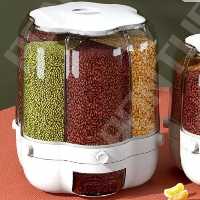 جاحبوباتی جا حبوباتی جا حبوبات جاحبوبات  طرح گل مدل چرخشی 360 درجه 6 خانه ظرفیت هر خانه 1300 گرم