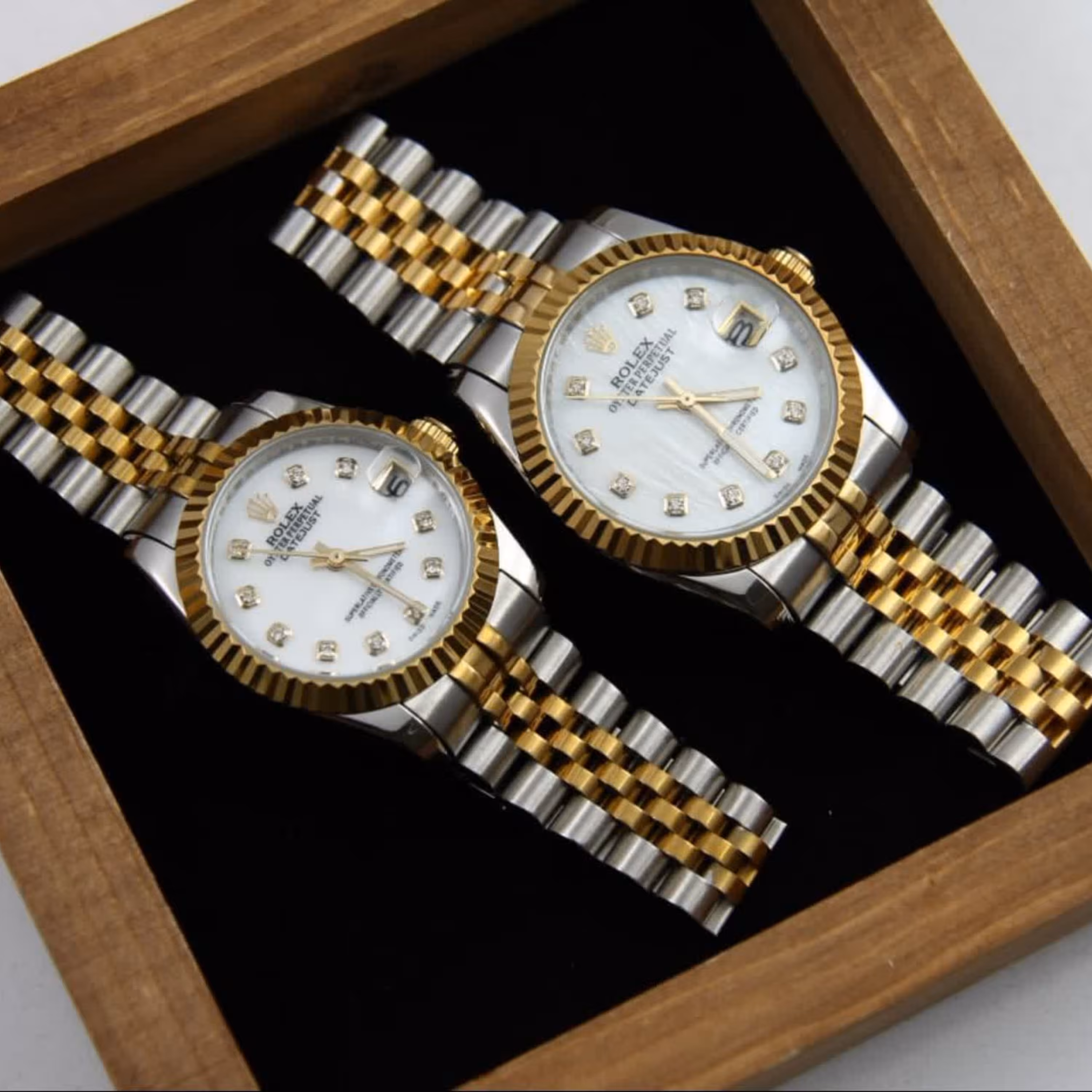 ساعتمچی ست مردانه و زنانه رولکس بند استیل rolex 