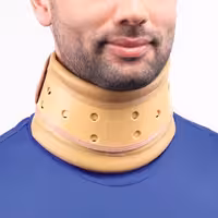 گردن بند طبی سخت رنگ کرم سایز L