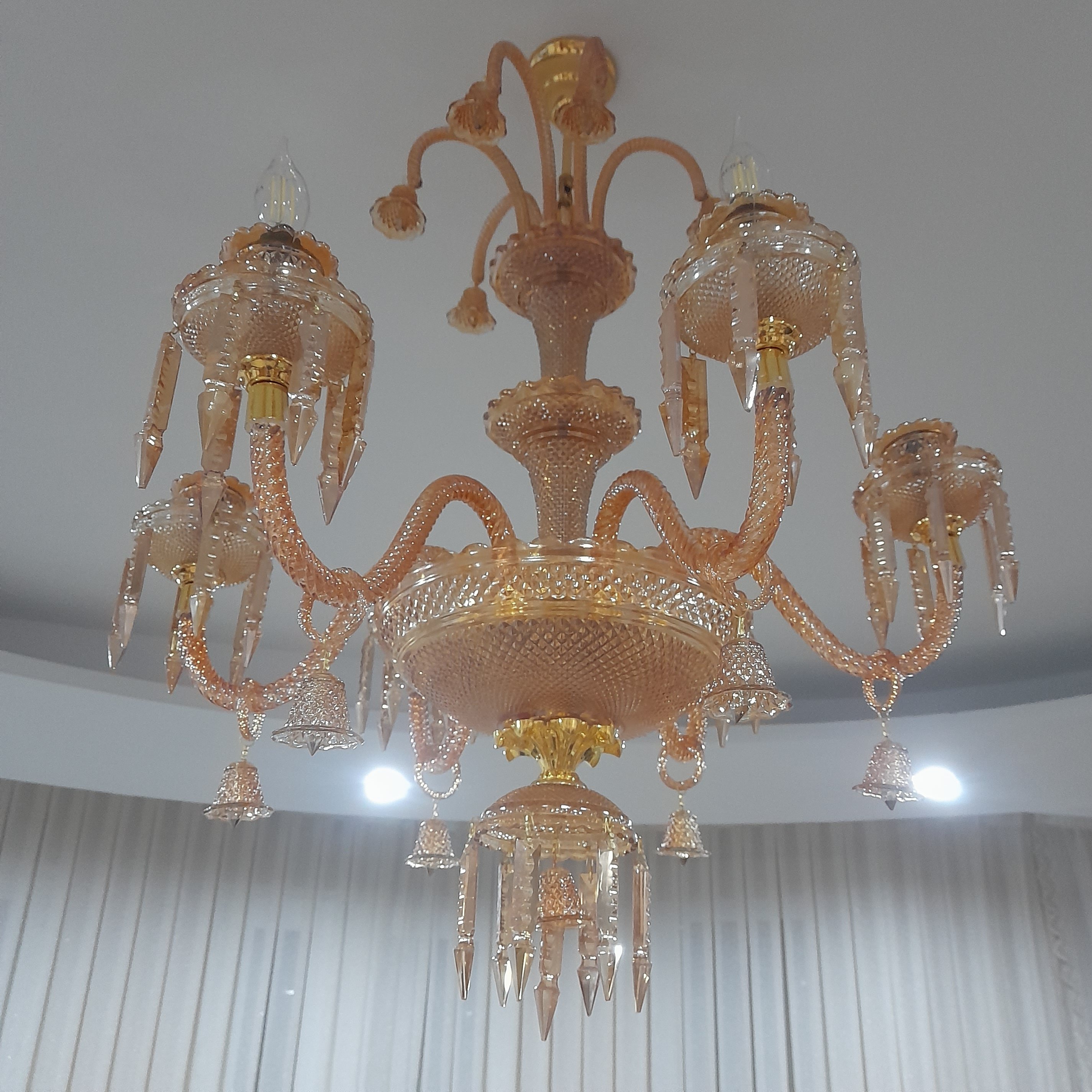 لوستر باکارات عسلی میکس