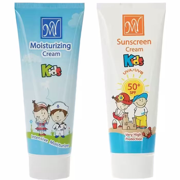 کرم مرطوب کننده کودک مای مدل کیدز حجم 75 میلی لیتر به همراه کرم ضد آفتاب کودک