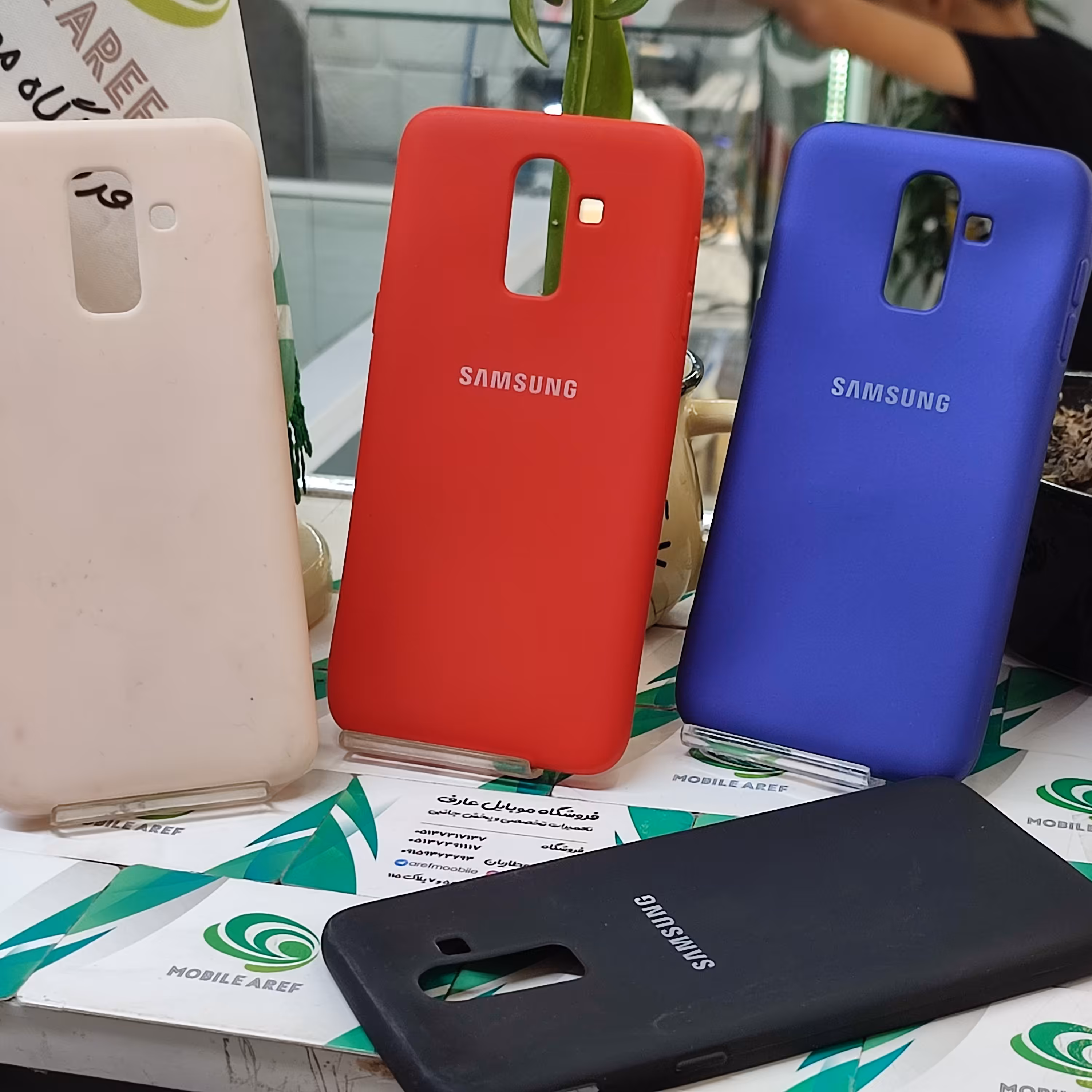 گارد گوشی j8 طرح دار برجسته و ساده 2018. سیلیکونی  و چاپی 