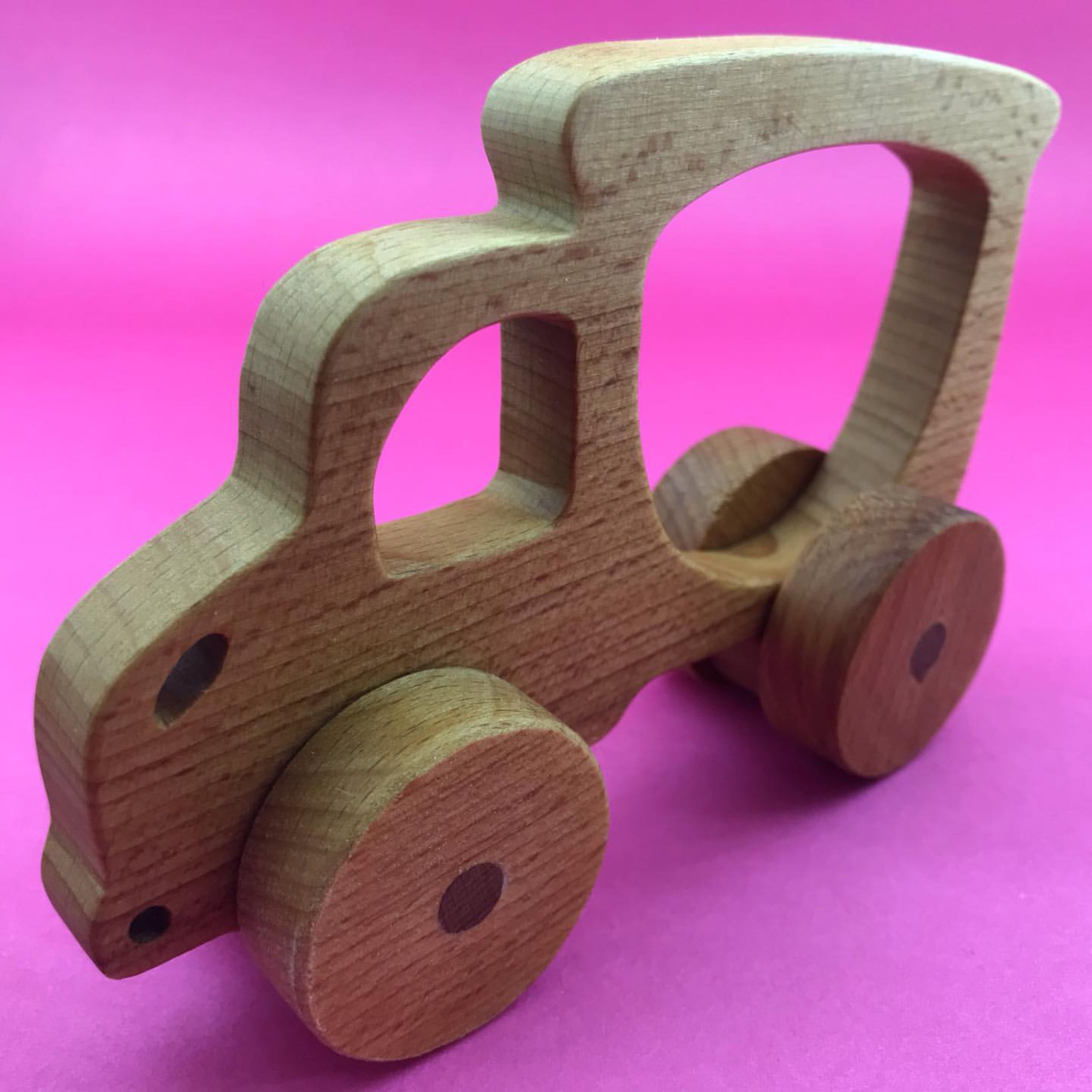 ماشین اسباب بازی چوبی-ارگانیک مدل شیر فروش