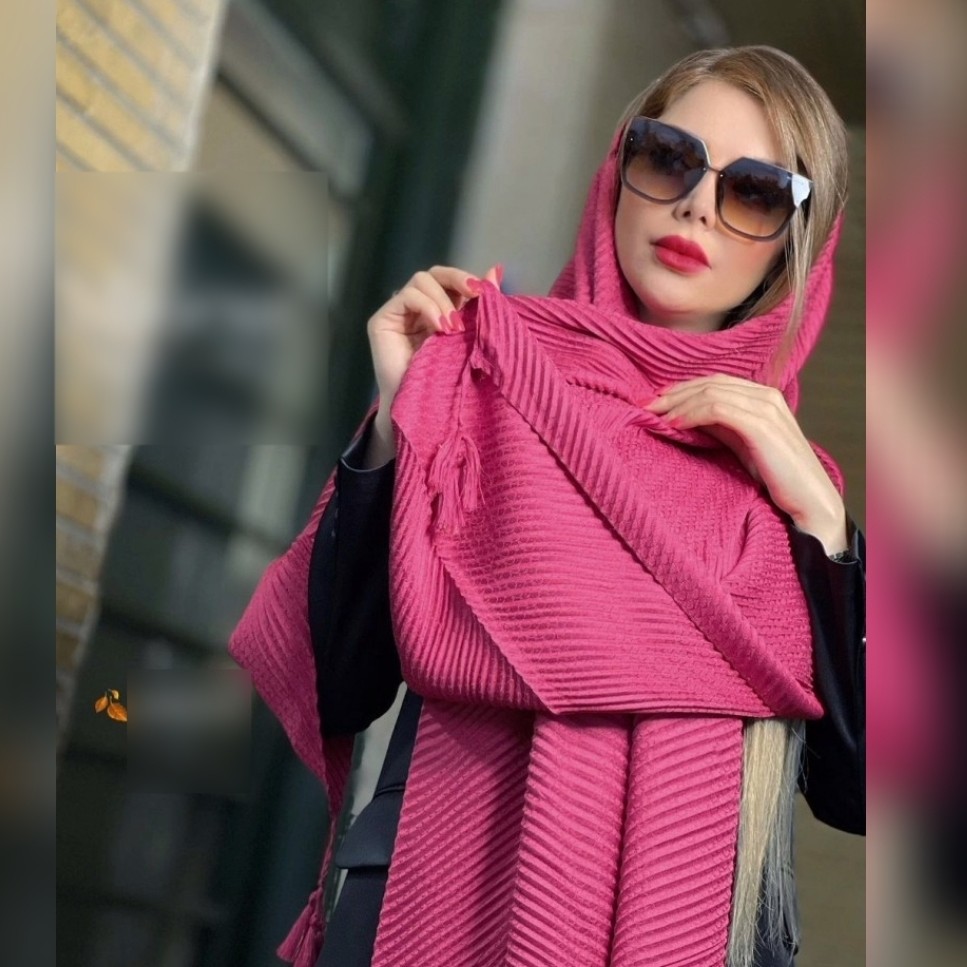 شال پلیسه لنین مزونی منگوله دار با کیفیت بالا