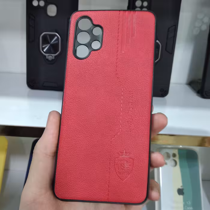 قاب گوشی سامسونگ A32 5G  طرح چرم قرمز
