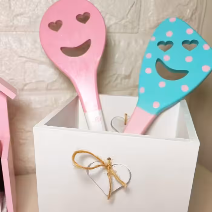 کفگیر ملاقه فانتزی چوبی 