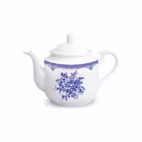 قوری استوانه متوسط چینی زرین طرح فلورانس (2 پارچه)