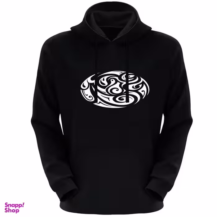 هودی مردانه مدل دایره  E299 رنگ مشکی