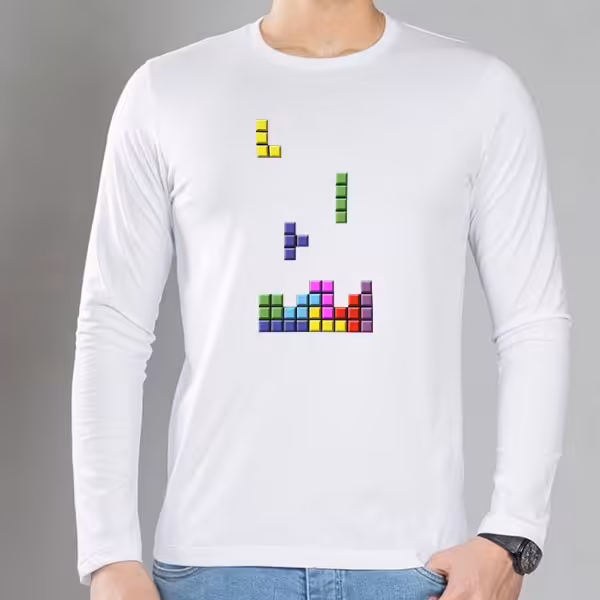 تیشرت آستین بلند طرح جورچین