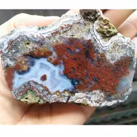 اسلایس راف عقیق منظره 7 رنگ خاااص کاملا طبیعی