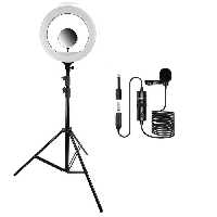 کیت تولید محتوا رینگ لایت هیرو YQ-420A به همراه آینه ، پایه 805 و میکروفون بویا M1