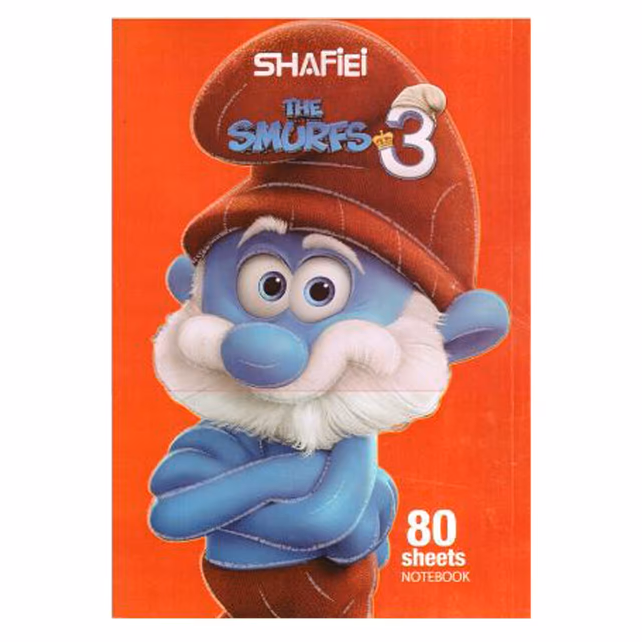 دفتر  مشق  80 برگ شفیعی طرح  پیرمرد اسمورفی کد 7