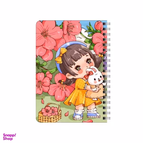 دفترچه یادداشت بامبیلیپ مدل چوبی طرح دختر و خرگوش و سلفی کد 4811760