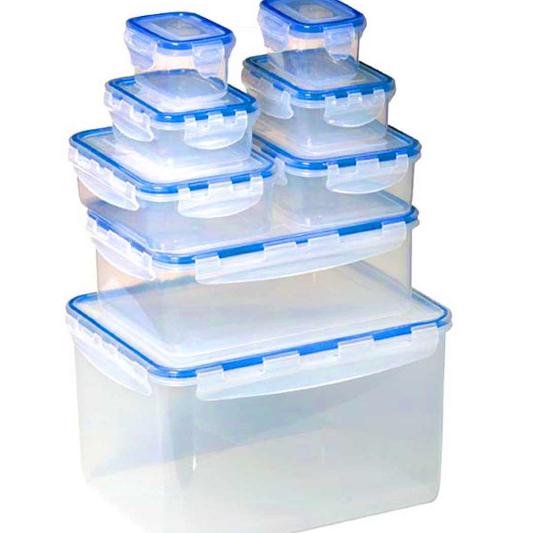 ظرف نگهدارنده چهار قفل شانزده  پارچه لیمون 