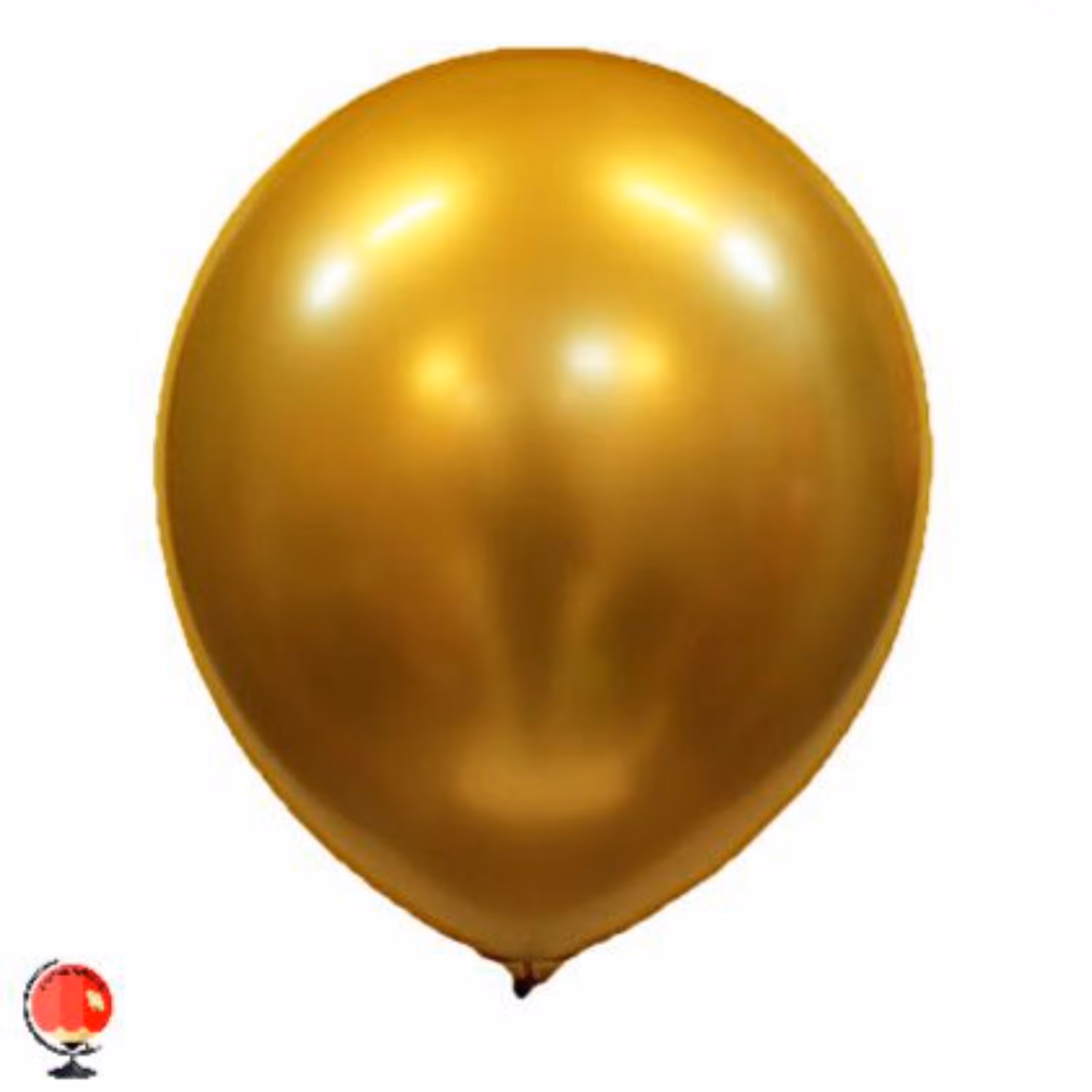 بادکنک کروم طلایی سایز 6 اینچ