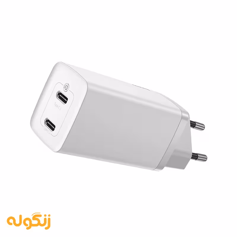 شارژر سریع 65 وات بیسوس Baseus GaN2 Lite مدل CCGAN2L-B02 رنگ سفید - زنگوله