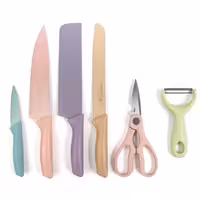 ست چاقو آشپزخانه پاستیلی رنگی