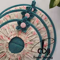 ست دمکنی 3 تایی  با پارچه کتان نخ کیفیت بالا  . متریال و دوخت عالی  