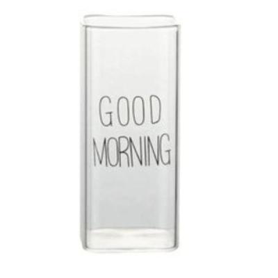 لیوان مربع good morning بزرگ
