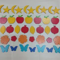 پک ماه و ستاره میوه گل و پروانه چوبی مگنتی