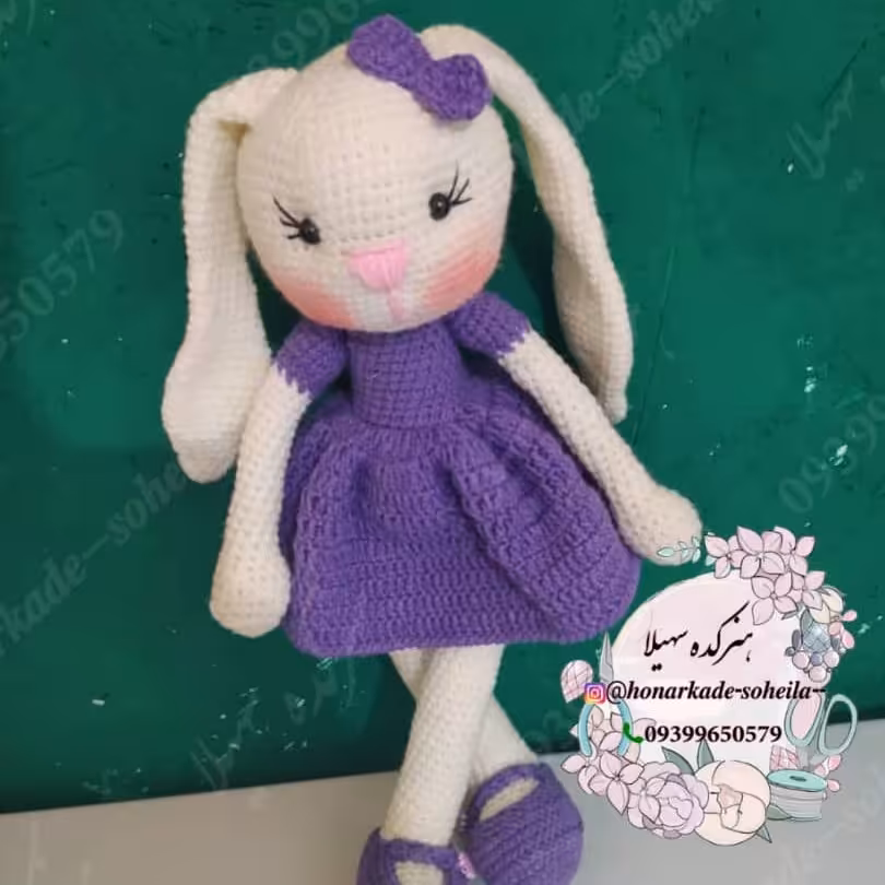عروسک خرگوش گوش دراز مدل النا