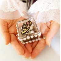 گیفت زیبای عروس و دوماد با قالب پلکسی و چسب رزین اپوکسی 