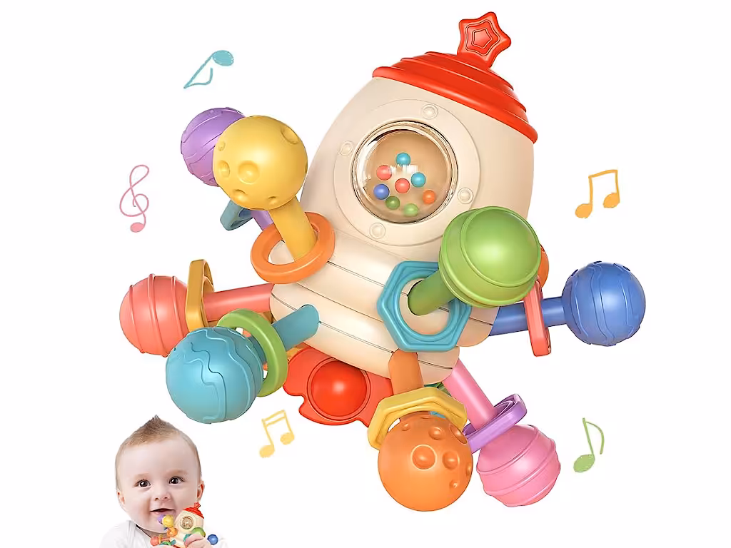 بیزی کیوب یا بیزی بال جغجغه ای دندانگیر طرح سفینه