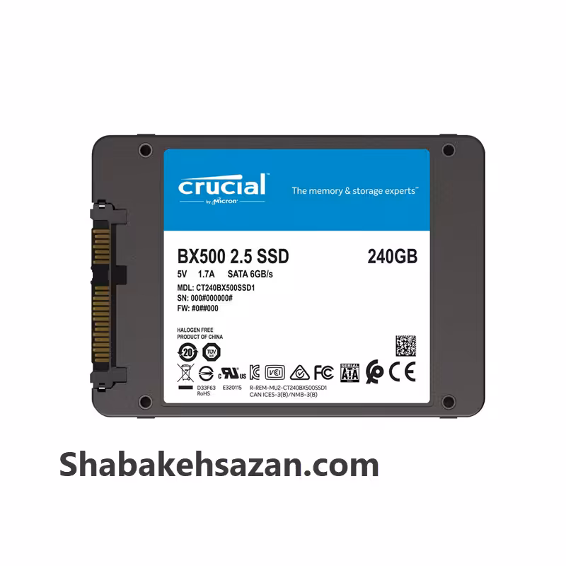 اس اس دی اینترنال کروشیال مدل BX500 ظرفیت 240 گیگابایت