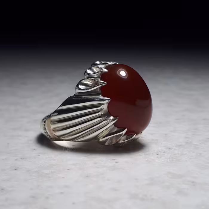 انگشتر کلکسیونی عقیق یمنی