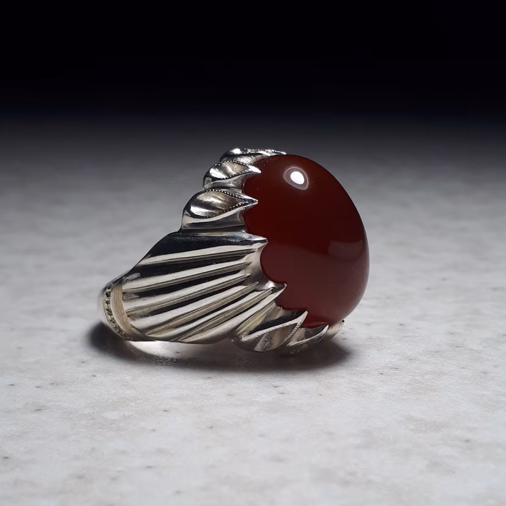 انگشتر کلکسیونی عقیق یمنی