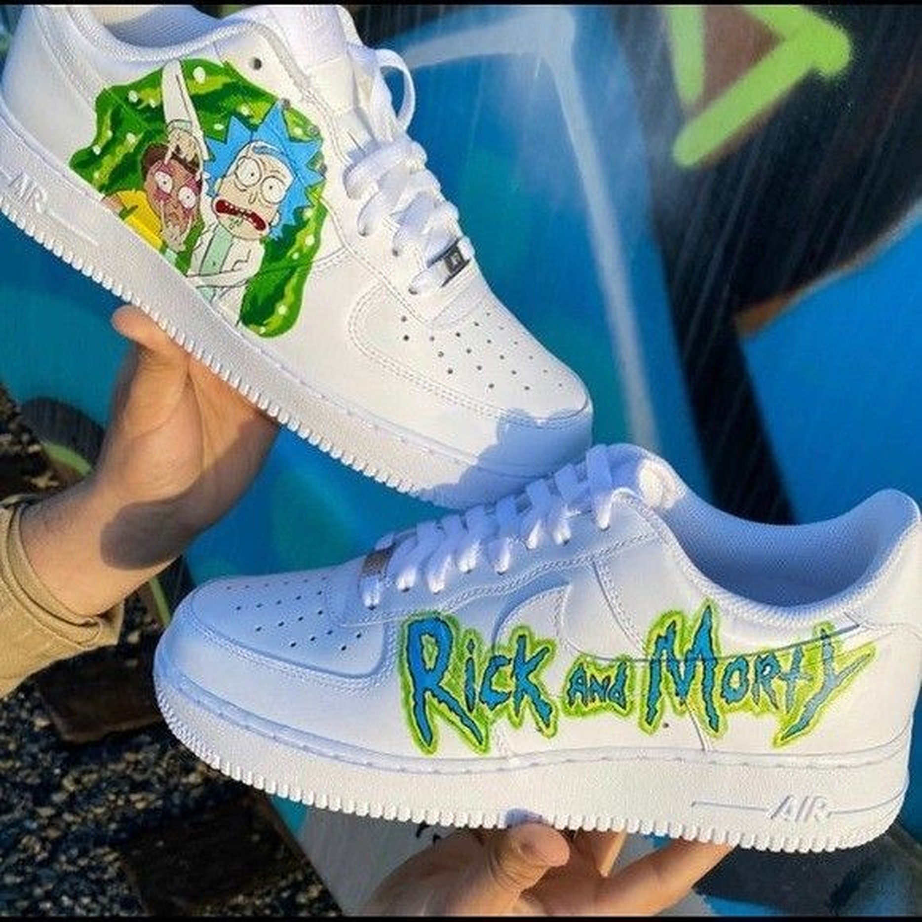 کاستوم کفش ایرفورس طرح Rick and morty (قبل از ثبت سفارش موجودی بگیرید)