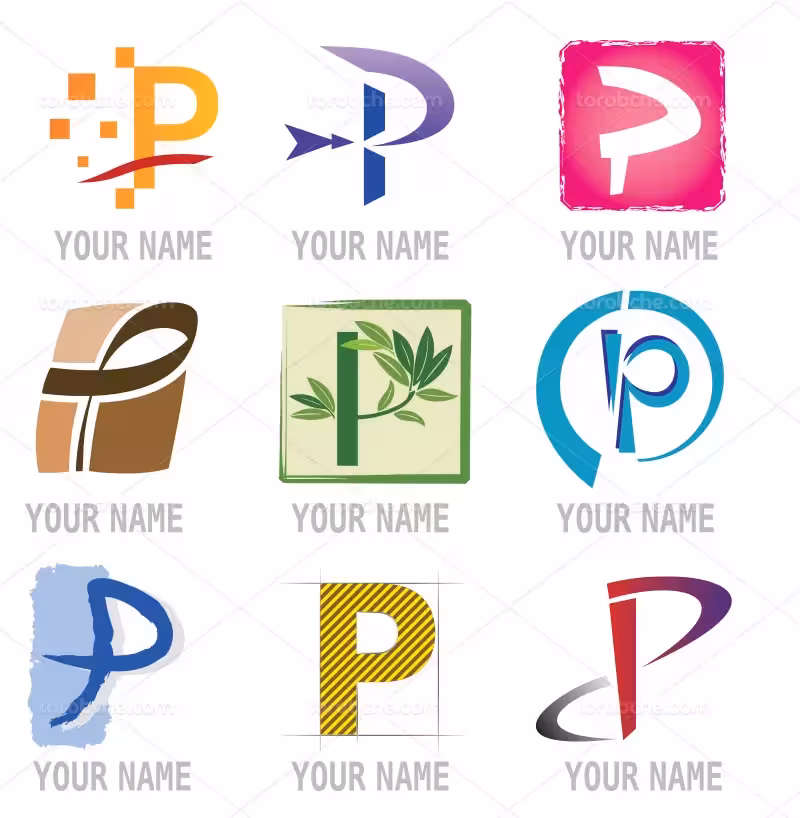 لوگو حرف P | گرافیک با طعم تربچه