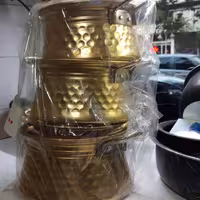 سرویس قابلمه چهار تایی آلومینیوم طلایی چکشی