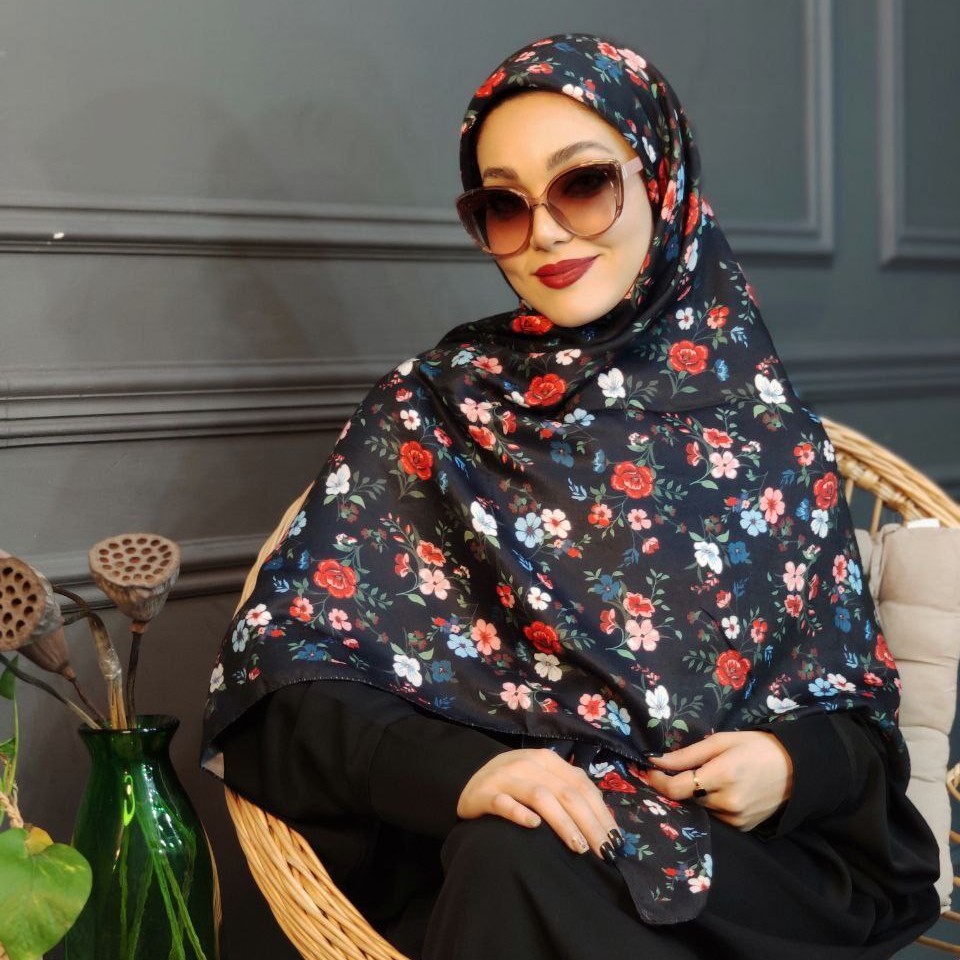 روسری سوپر نخ گلگلی دور دست دوز