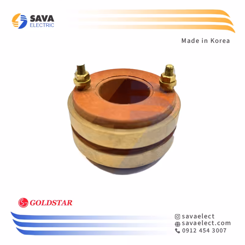 خرید اسلیپ رینگ (کلکتور) پیچ دار 2 طبقه 38*70*32 گلداستار کره | ساوا الکتریک