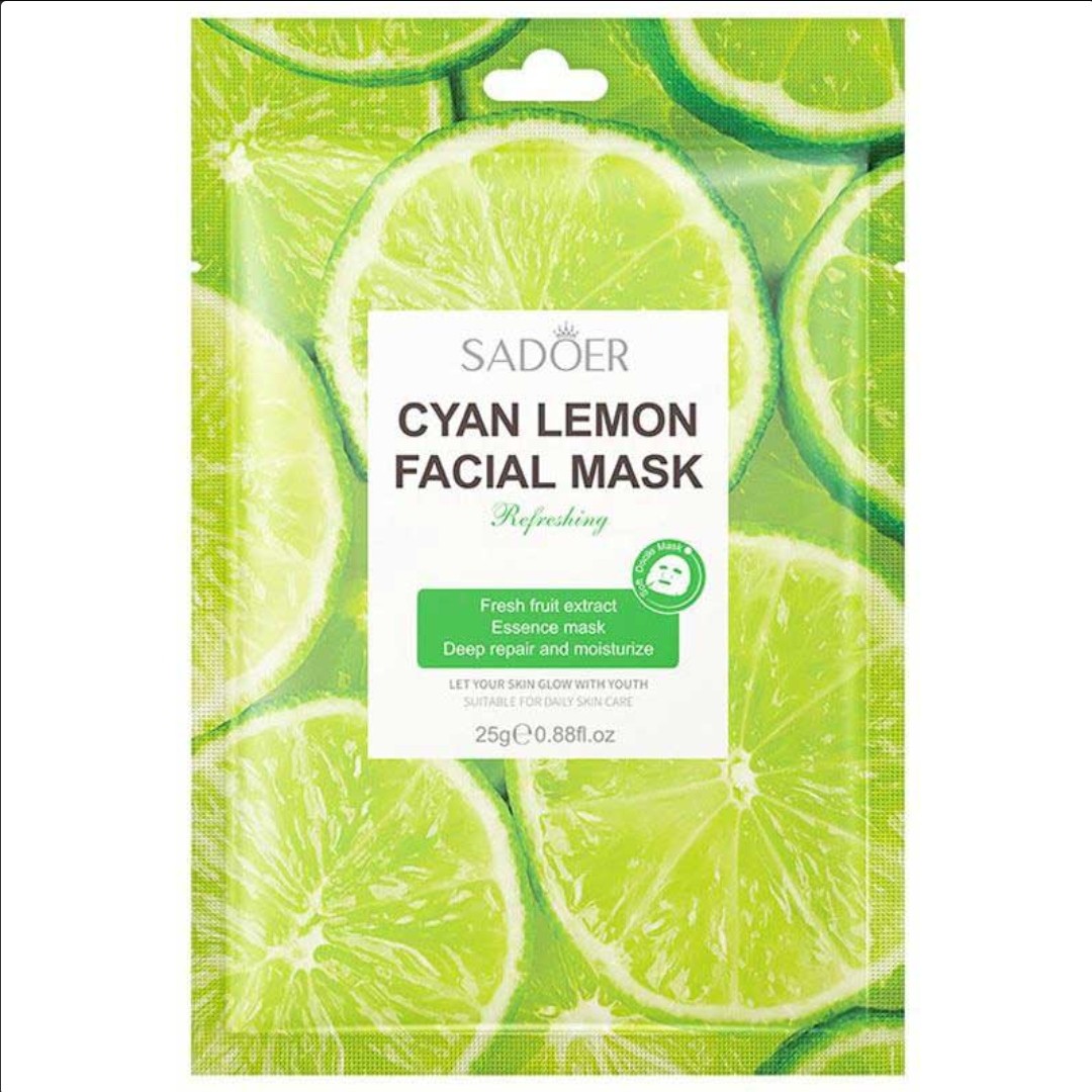ماسک ورقه ای باغصاره لیمو سادورSADOER روشن کننده و مرطوب کننده