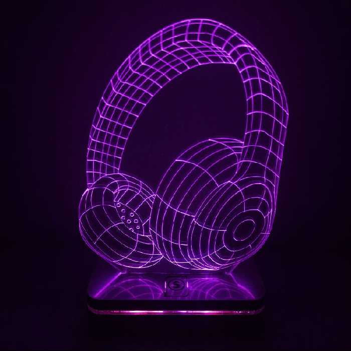 چراغ خواب طرح هدفون مدل هفت رنگ سان لیزر 
