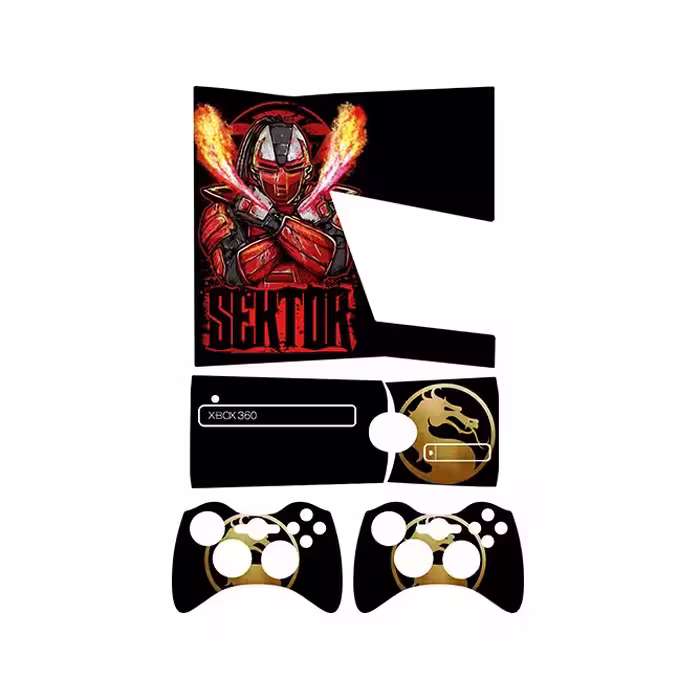 اسکین(برچسب)Xbox 360 اسلیم -طرح mortal kombat-مدل اسلیم-کد27-سفارشی