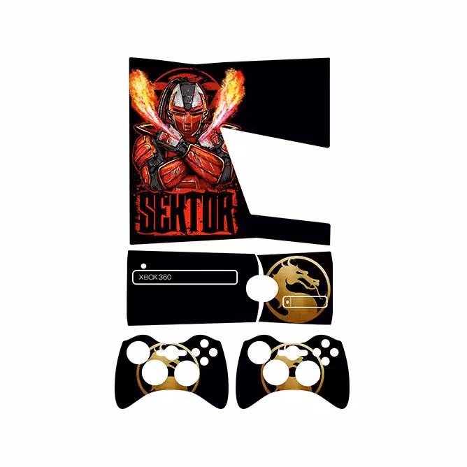 اسکین(برچسب)Xbox 360 اسلیم -طرح mortal kombat-مدل اسلیم-کد27-سفارشی