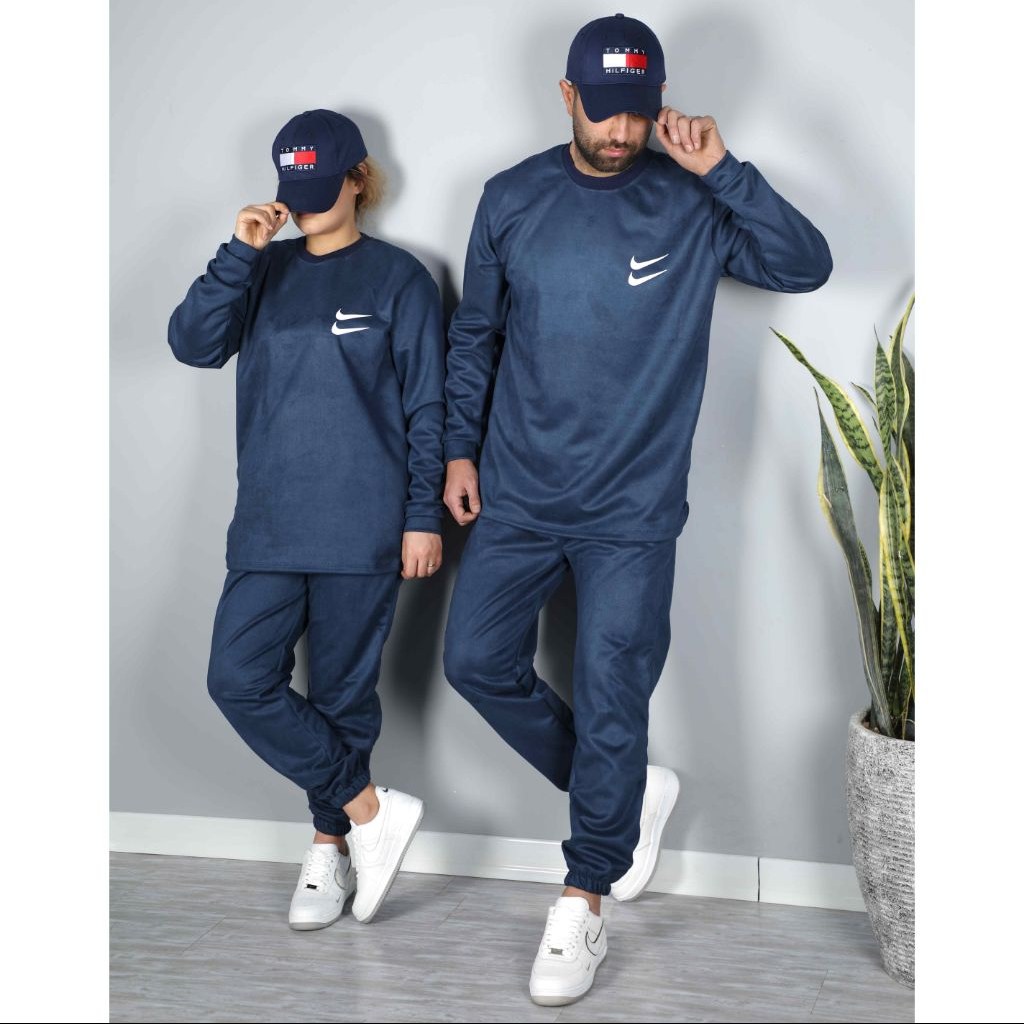 ست سوییت دورس و شلوار جنس عالی و باکیفیت رنگ سرمه ای