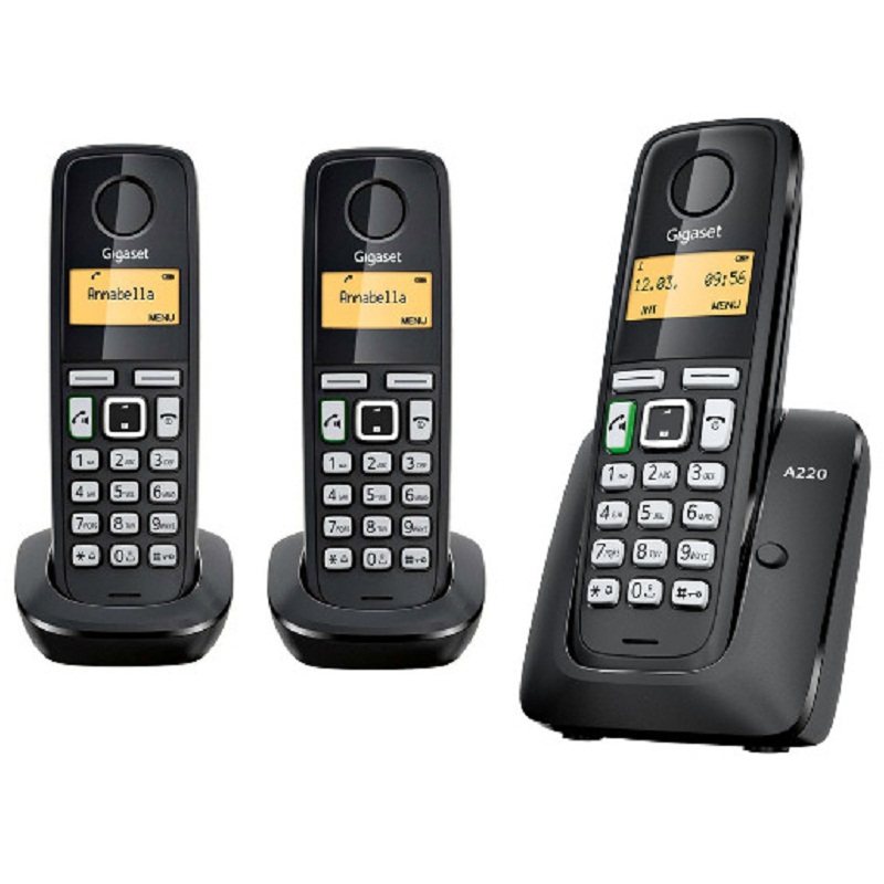 تلفن بی سیم سه گوشی گیگاست مدل ای 220 تریو