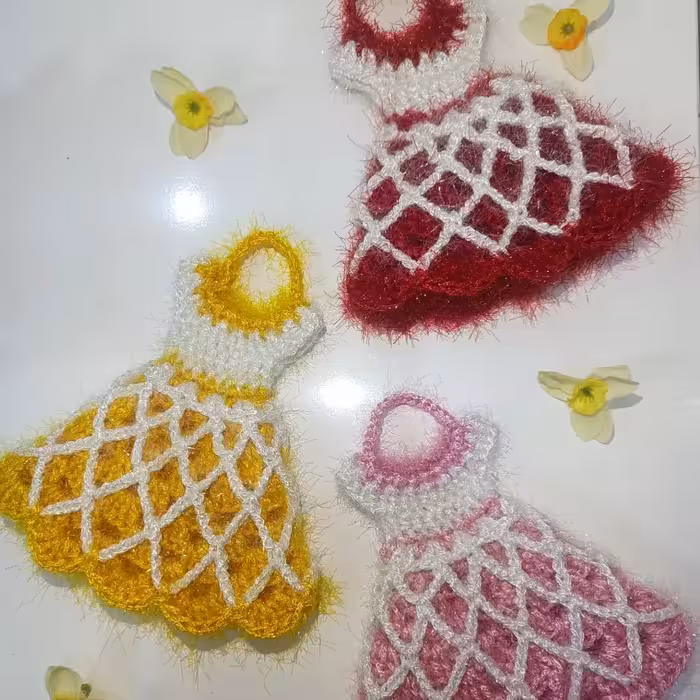 اسکاج بافتنی.لباس عروس 