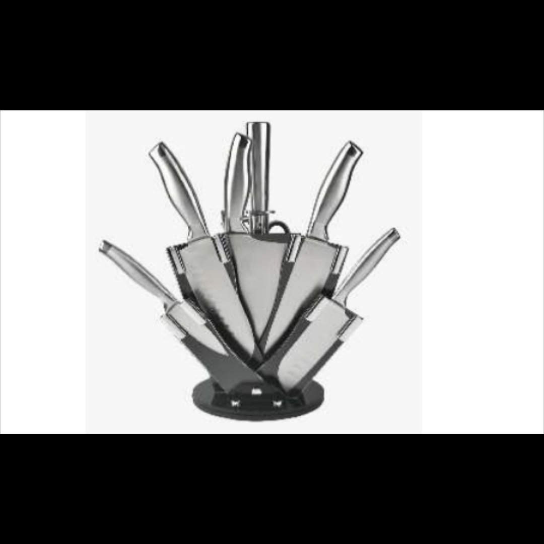 سرویس کارد آشپزخانه 9 پارچه استیل کد 8013S