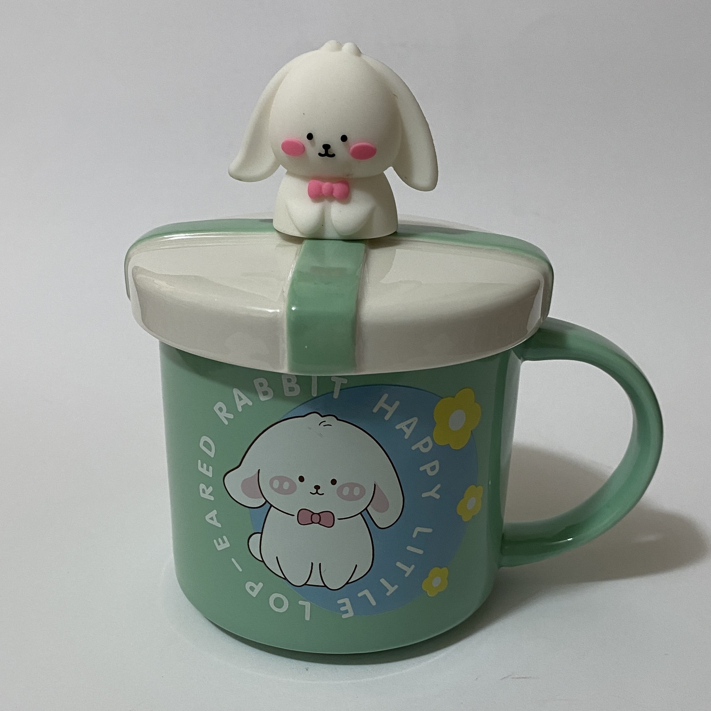 ماگ سرامیکی مدل فانتزی طرح خرگوش  کد k1 رنگ سبز