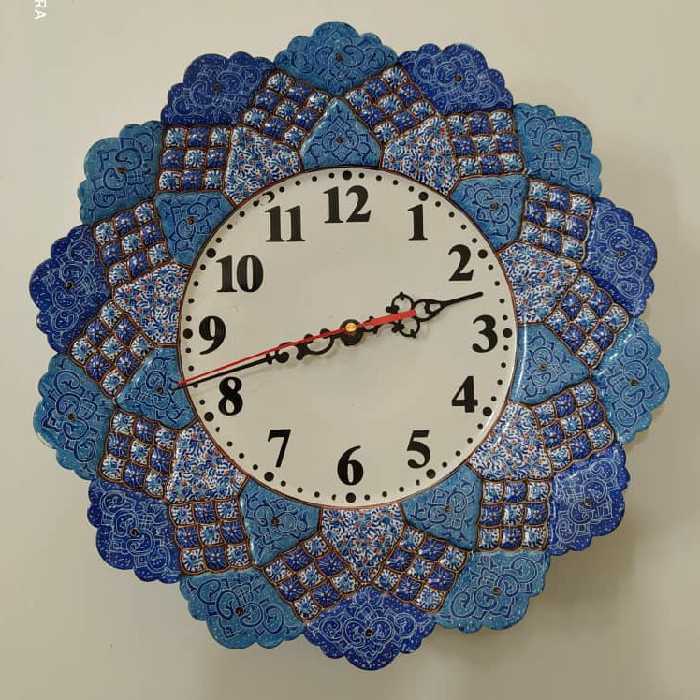 ساعت دیواری میناکاری قطر 30 سانتی متر