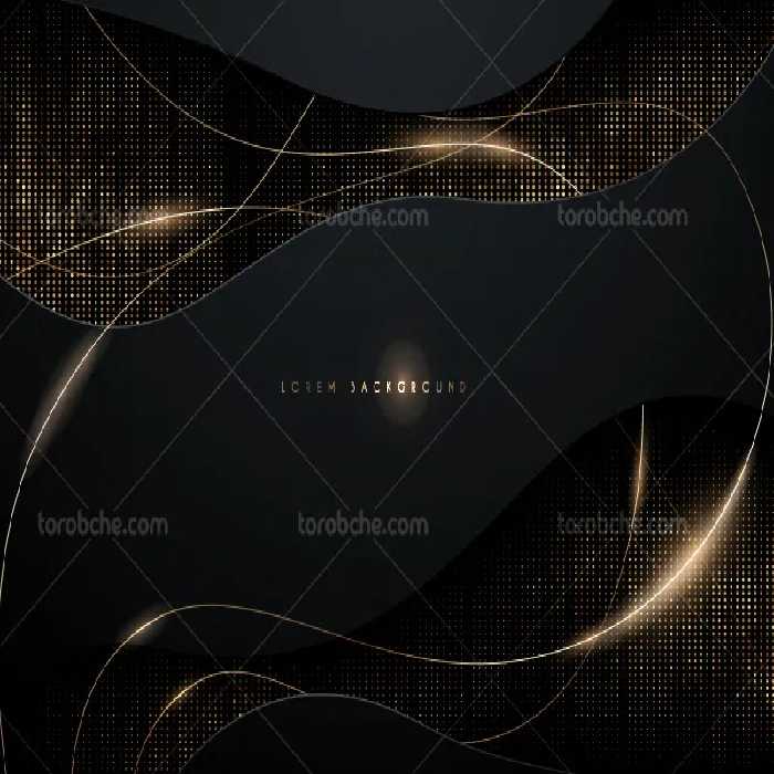 وکتور بکگراند انتزاعی مشکی و طلایی | گرافیک با طعم تربچه