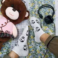 جوراب مچی فانتزی طرح پاندا سفید