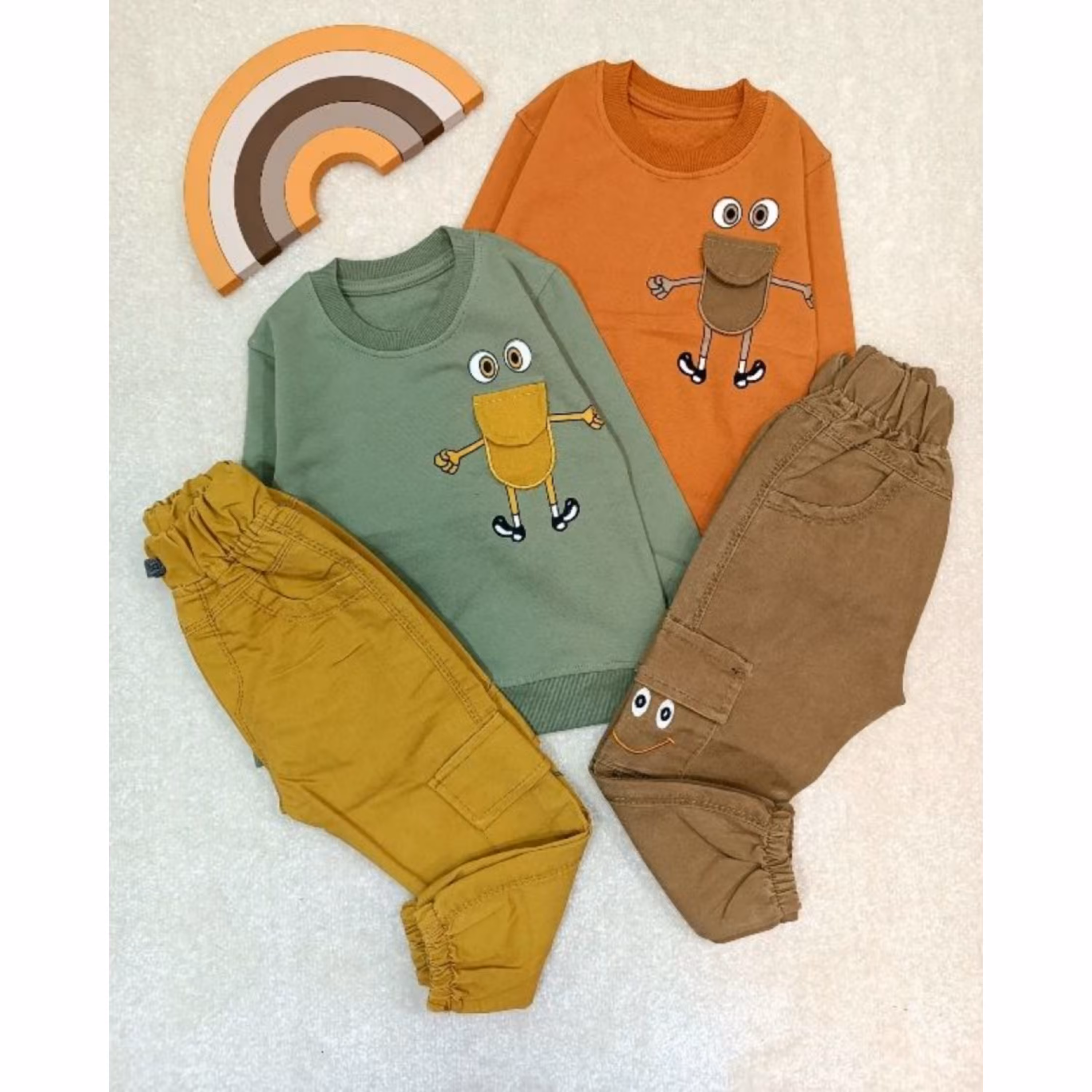 ست بلوز شلوار پسرانه کیفیت درجه یک در 4 سایز 