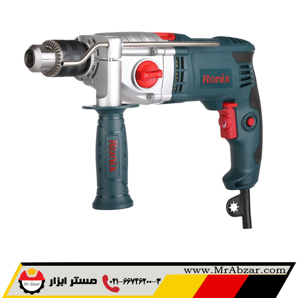 دریل 1050 وات دو دور 13 میلی متر چکشی رونیکس 2221